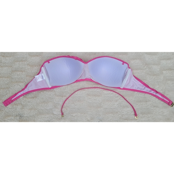Xhilaration Fuschia bandeau bikini top with removable straps - Picture 7 of 16